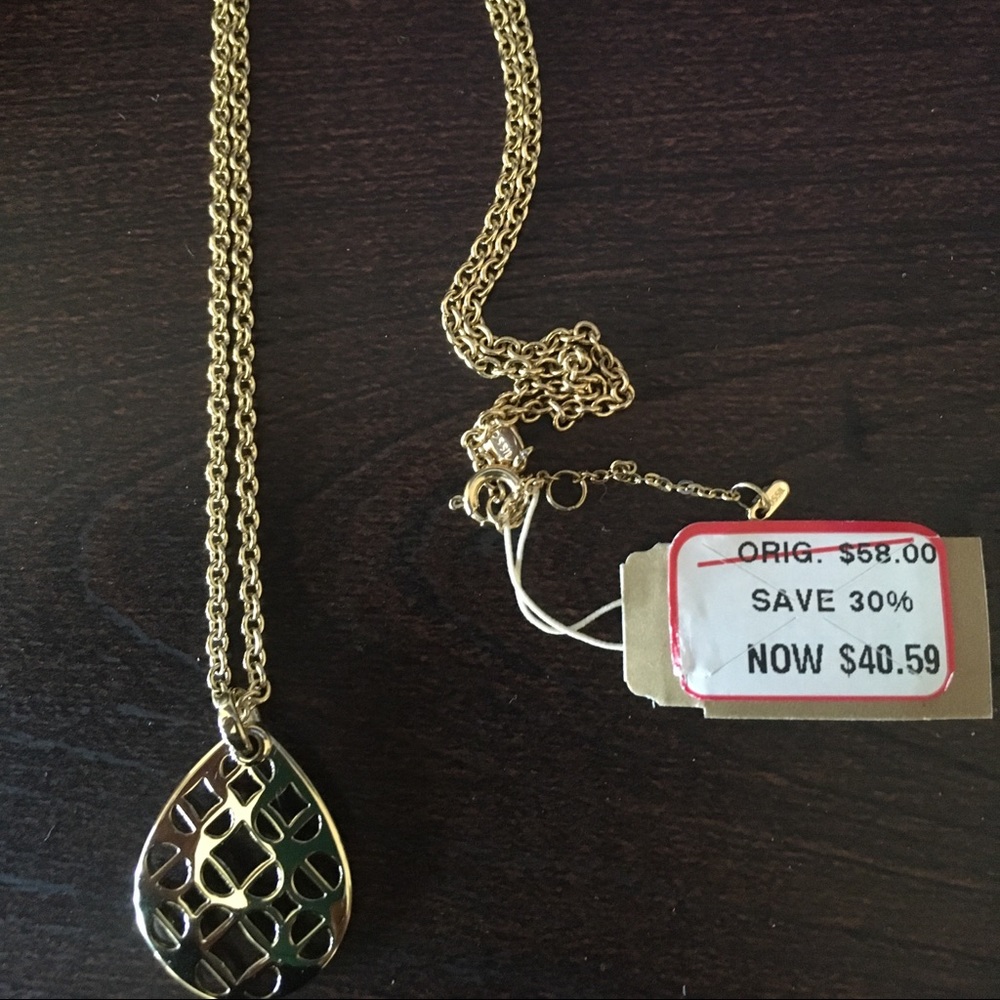 BNWT-Fossil Gold Necklace